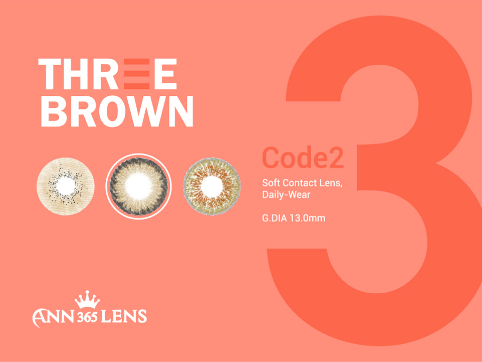 First description images of Three Brown Code2 (2pcs) Color Contact Lens