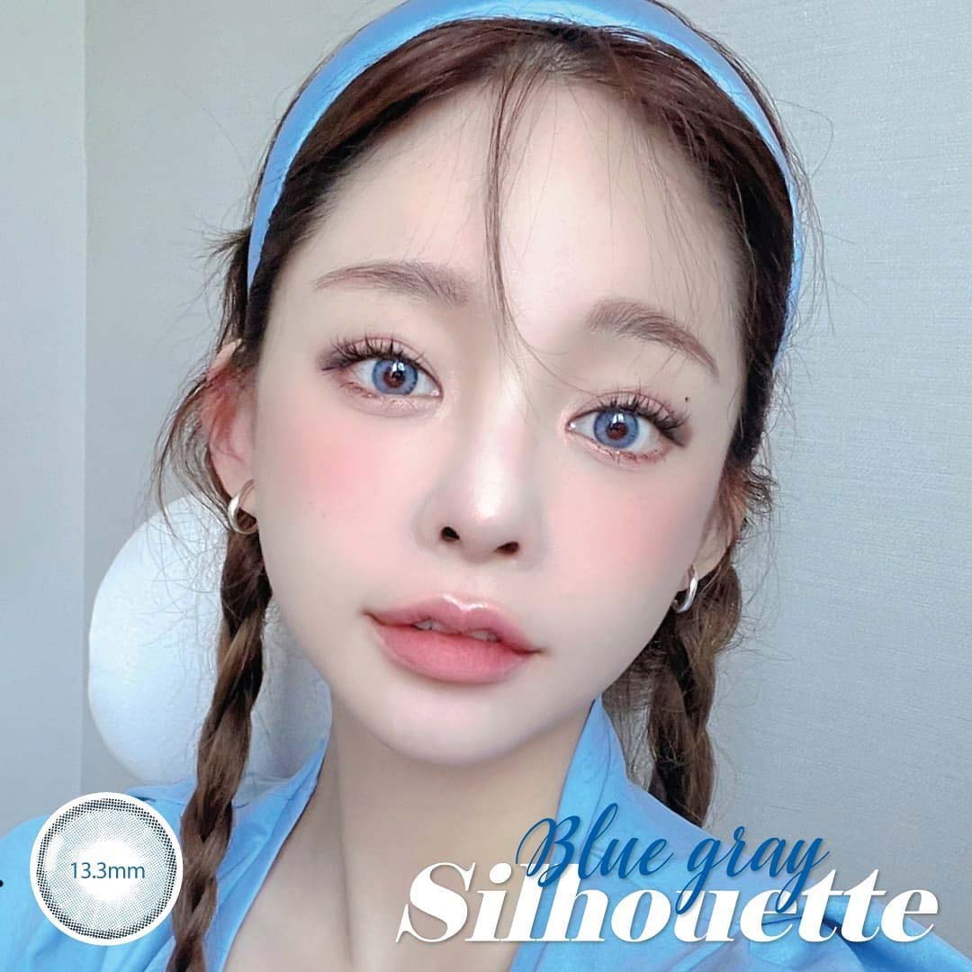 Sixth description images of Silhouette Blue Gray (2pcs) (Silicone Hydrogel) Prescription Colored Contacts