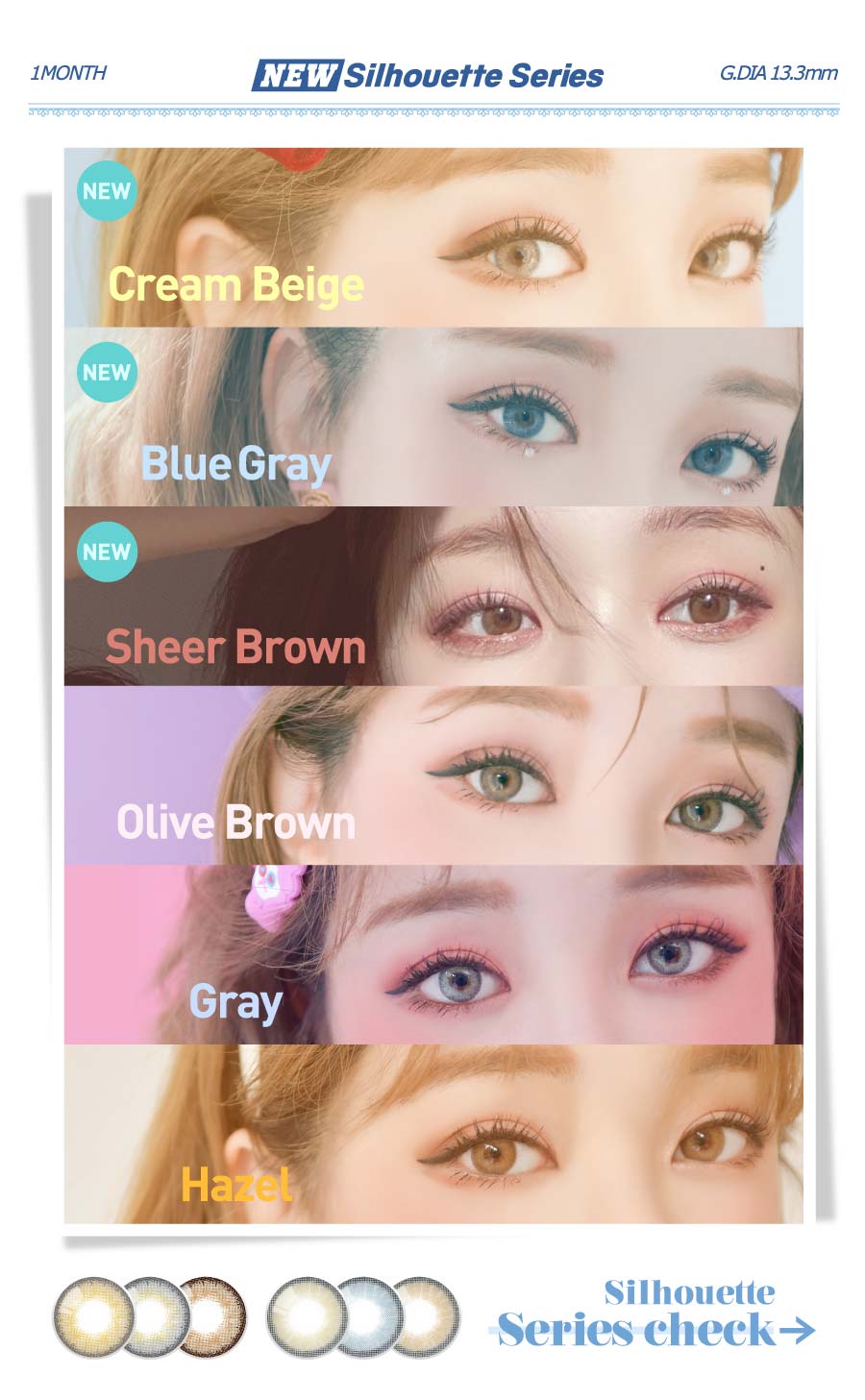 Second description images of Silhouette Sheer Brown (2pcs) (Silicone Hydrogel) Prescription Colored Contacts