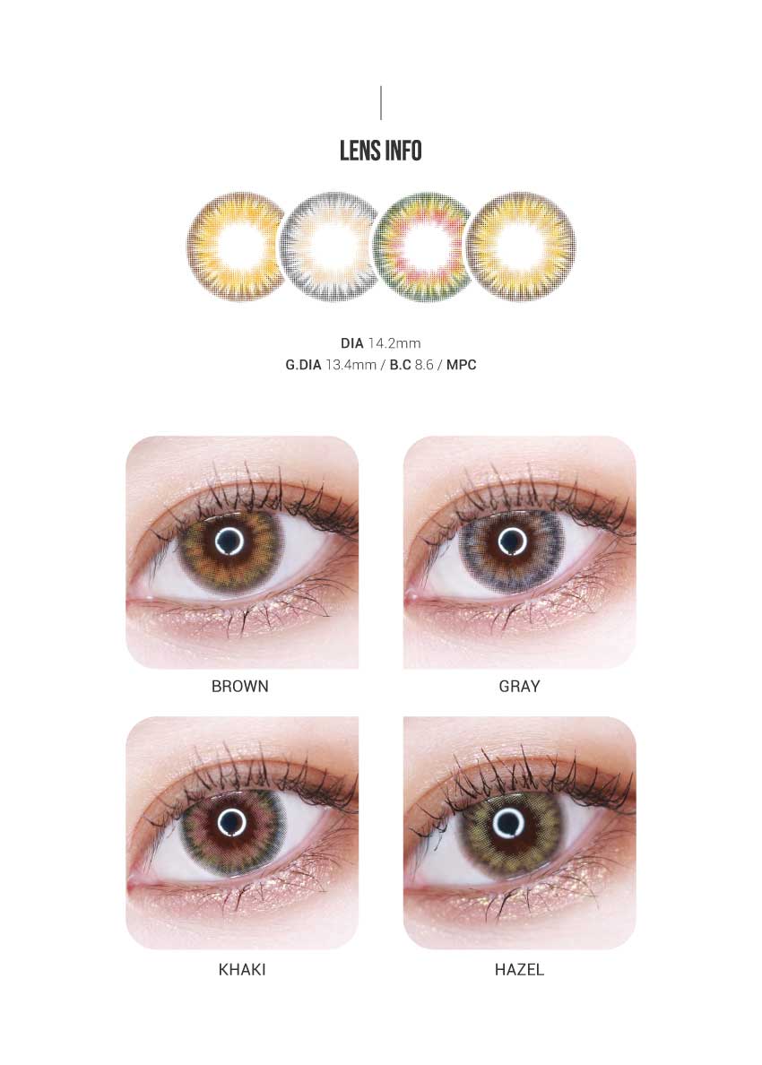 Second description images of Terve Brown (2Pcs) Prescription Colored Contacts