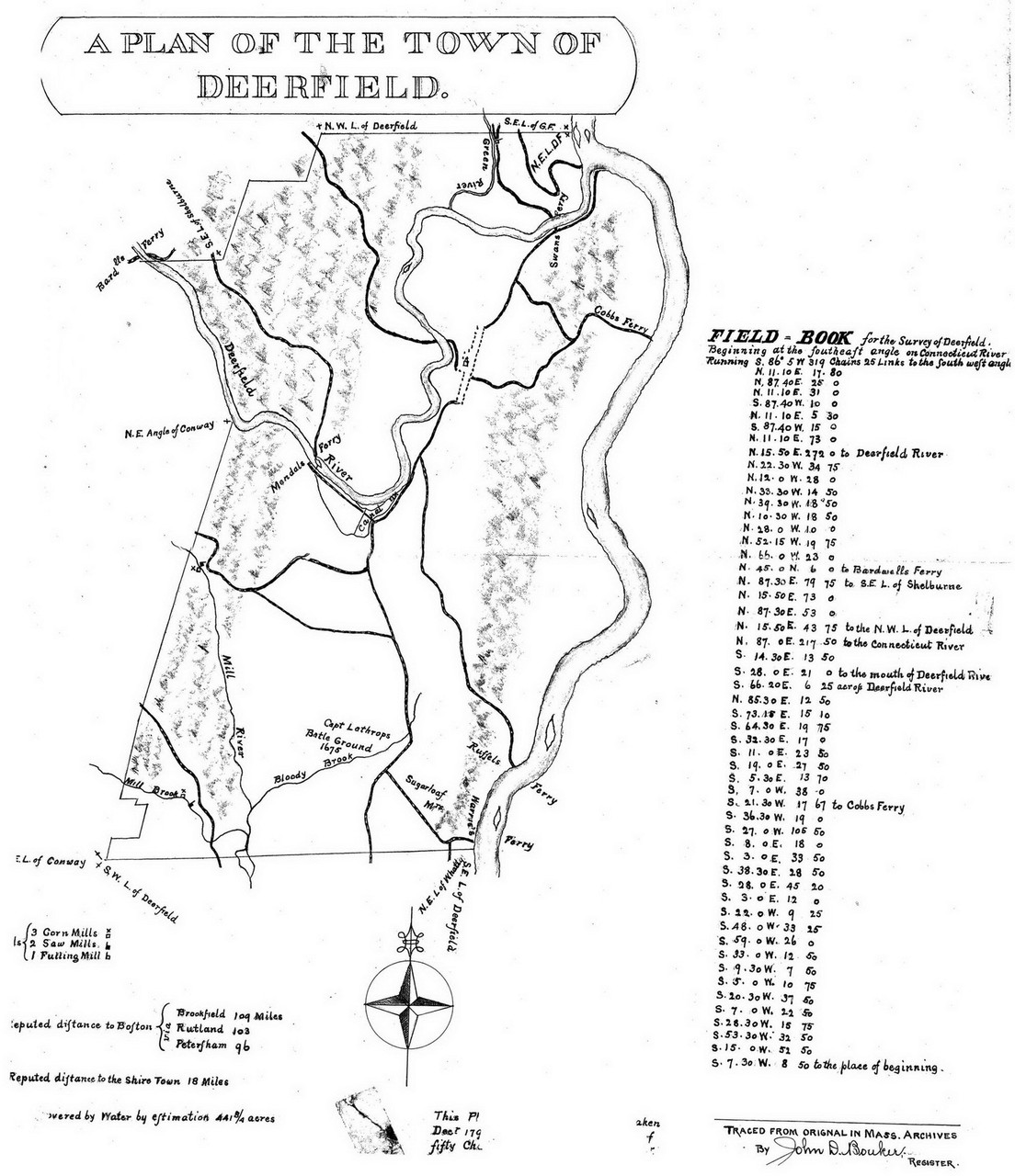 Deerfield Town Plan From Mass Archives Deerfield 58 103 16 Map   58 103 16  47747.1655914638 