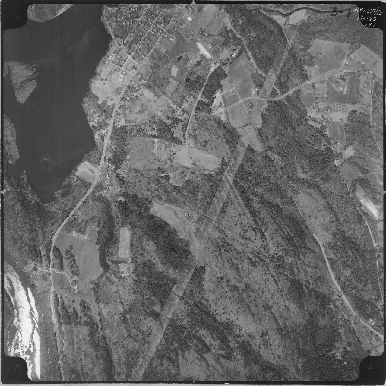 Montague 1965 MA Air Photo 33765 141 (Greenfield, Gill) Old Map Old