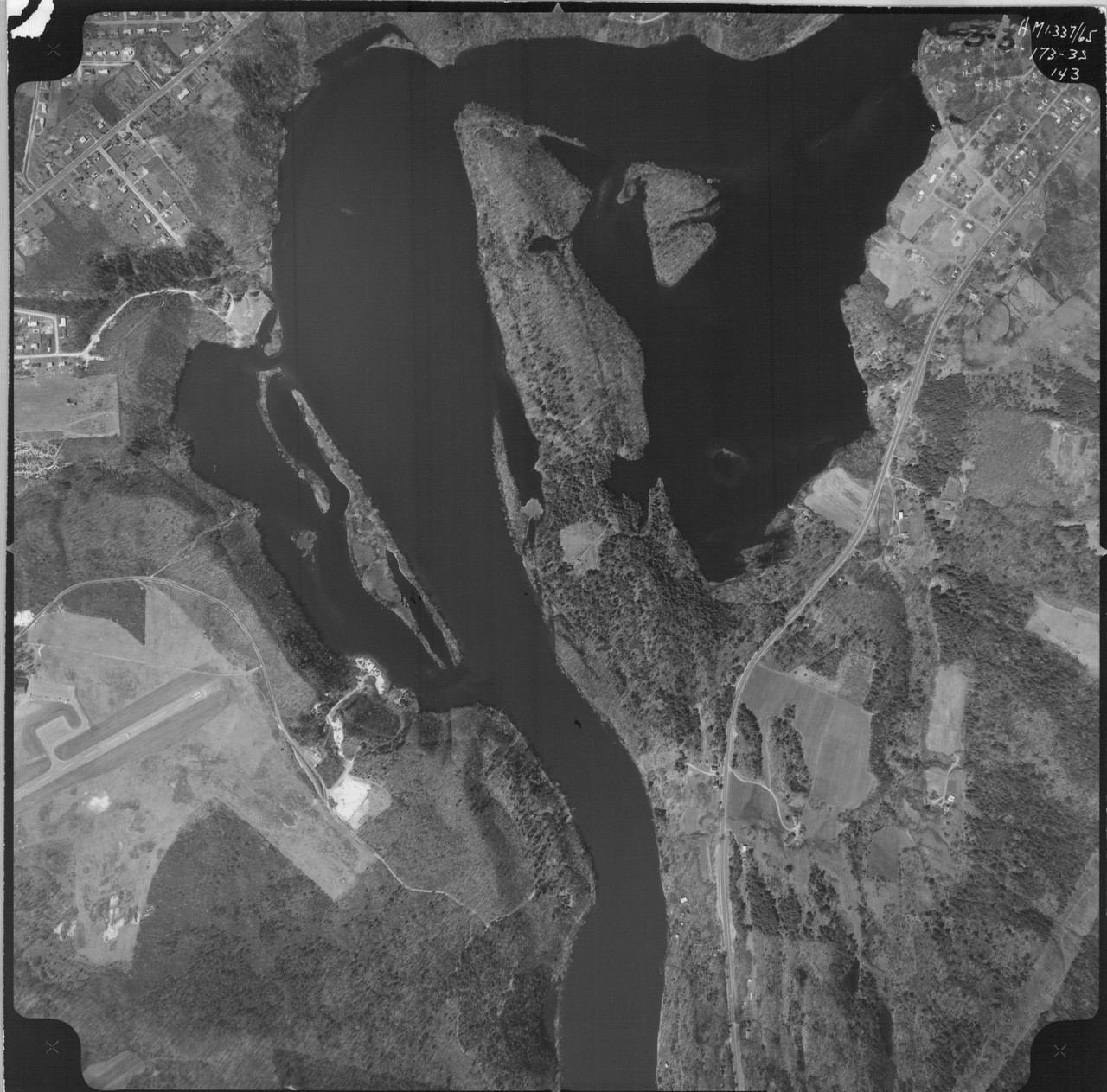 Montague 1965 MA Air Photo 33765 143 (Greenfield, Gill) Old Map Old