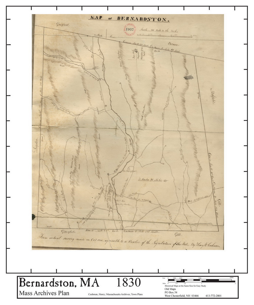 Set of 18 same size Historical Maps Bernardston MA Old Map Old Maps