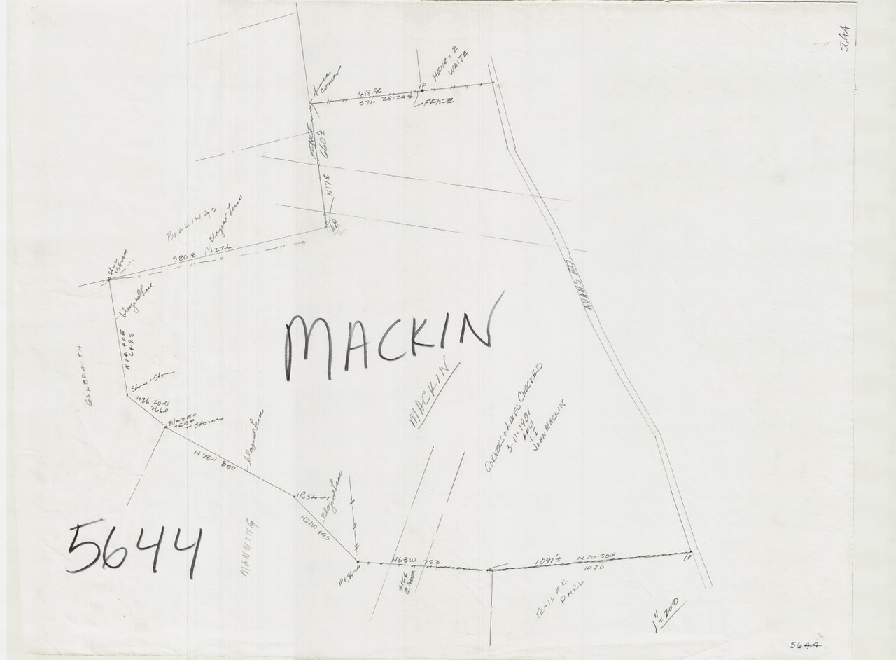 Mackin Part of Adams Farm Greenfield 5644 Map Reprint Old Maps Research Maps