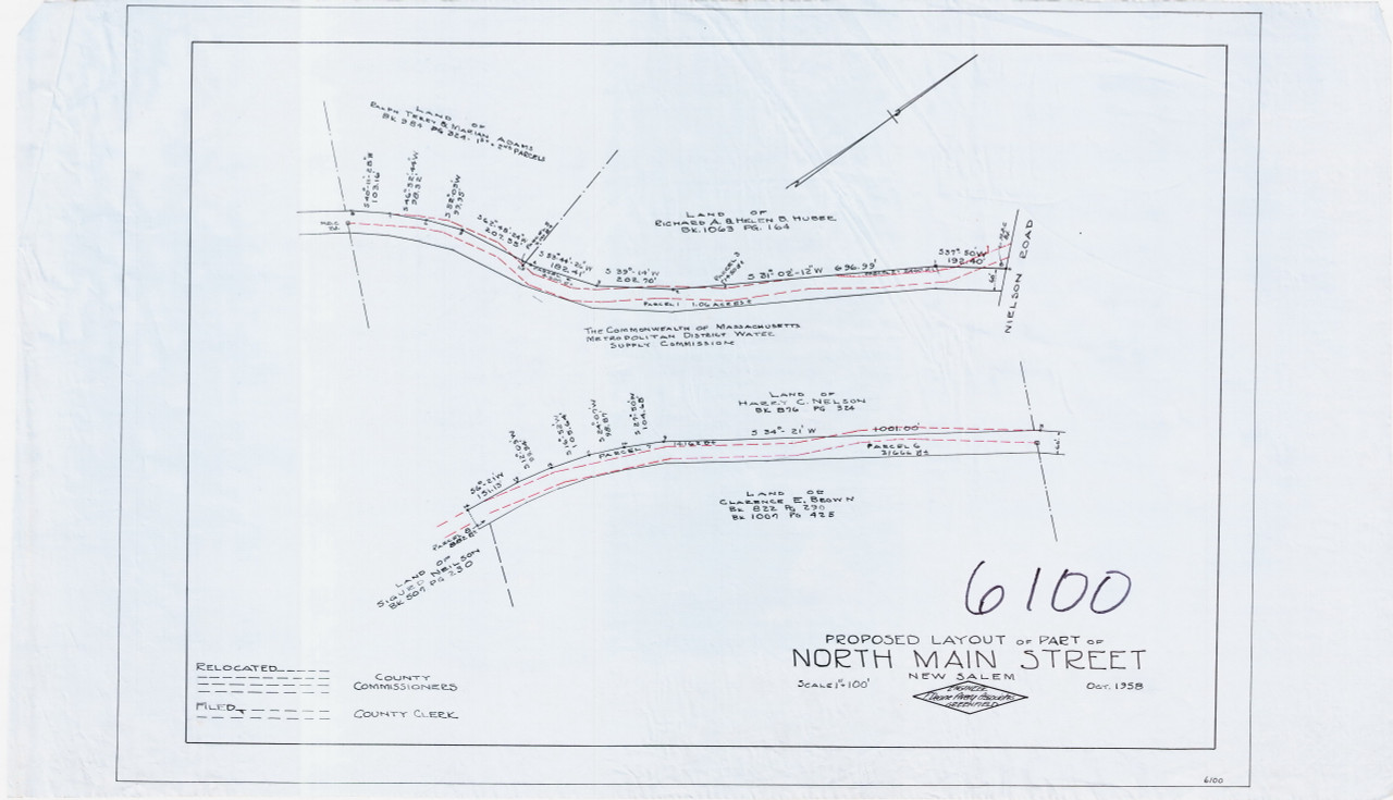 North Main St. LO New Salem 6100 Map Reprint Old Maps Research Maps