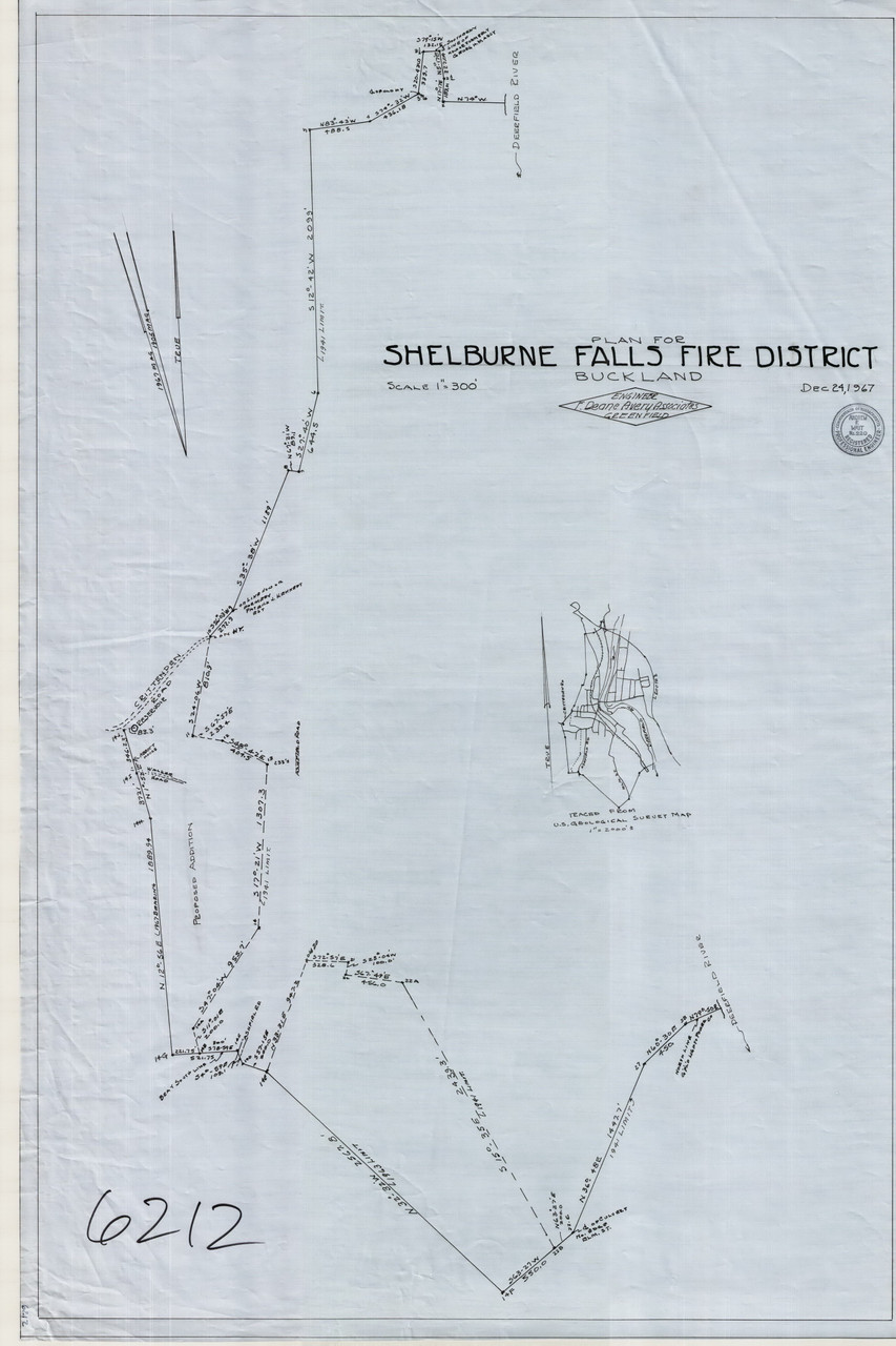 Shelburne Falls Fire District Buckland 6212 Map Reprint Old Maps