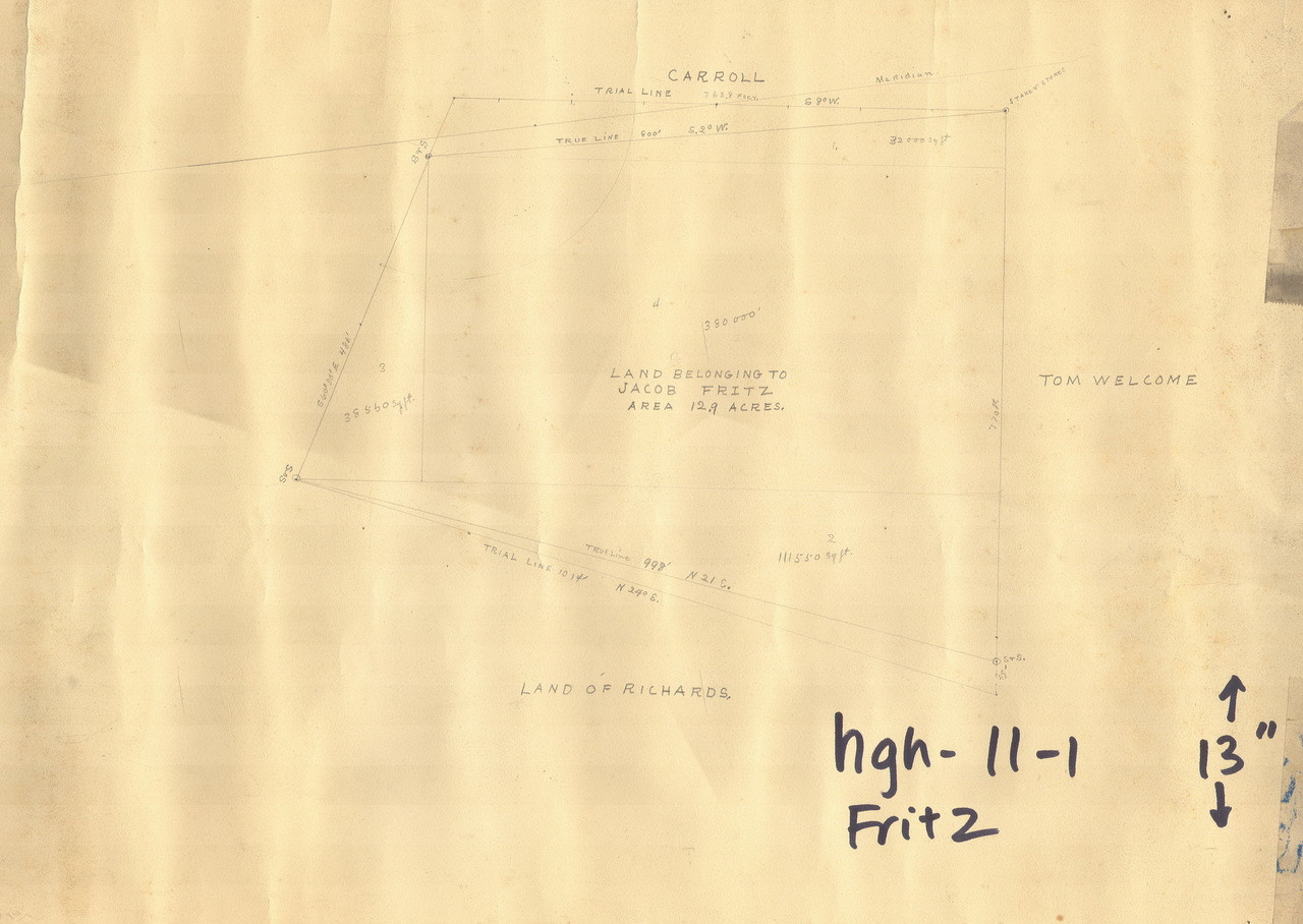 Land at Bernardston owned by Jacob Fritz 2 Map Reprint Old Maps