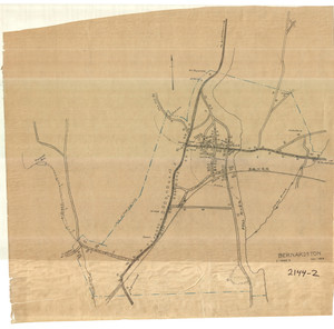 Deed Data Bernardston Center - shows houses Bernardston 2144-2 - Map Reprint
