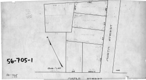 Chas. W. Nims - 6 Lots - Maple + North Sts. Greenfield 56-705-1 - Map Reprint