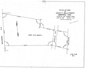 Mrs. Geo. K. Pond - Conway St. + Wells St. Greenfield 58-128 - Map Reprint
