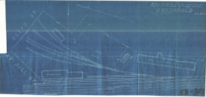 B.+M. R.R. Tracks at Freight Station Greenfield 58-303-b - Map Reprint B.+M. R.R. Tracks at Freight Station Greenfield 58-303-b - Map Reprint