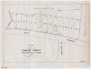 Caroline Abbott - Lots on Elm Street Greenfield 63-106 - Map Reprint Caroline Abbott - Lots on Elm Street Greenfield 63-106 - Map Reprint