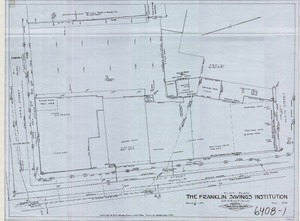 Franklin Savings Plot Plan -  Main Ames School Davis Greenfield 6408-1 - Map Reprint