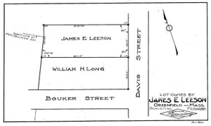 James E. Leeson Lot Survey 2 lots William H. Long see also A-81 Greenfield A-080 - Map Reprint James E. Leeson Lot Survey 2 lots William H. Long see also A-81 Greenfield A-080 - Map Reprint