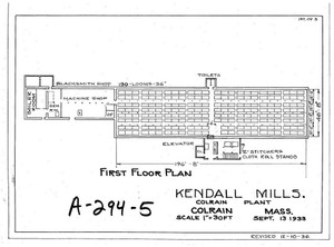 Colrain Kendall Mills - Machinery Locations 1st Floor Colrain A-294-5 - Map Reprint Colrain Kendall Mills - Machinery Locations 1st Floor Colrain A-294-5 - Map Reprint