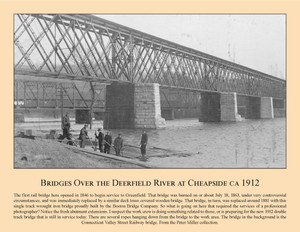 Bridges Over the Deerfield River at Cheapside ca 1912 - April 2024 Railroad Calendar Picture Bridges Over the Deerfield River at Cheapside ca 1912 - April 2024 Railroad Calendar Picture