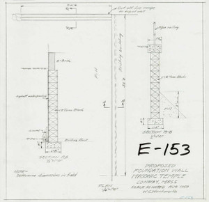 Proposed Foundation Wall Masonic Temple Conway E-153 - Map Reprint Proposed Foundation Wall Masonic Temple Conway E-153 - Map Reprint