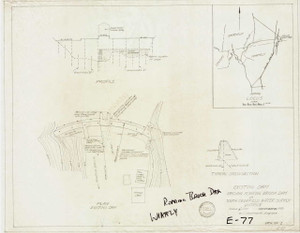 Existing Dam Raising Roaring Brook Dam of So. Deerfield Water Supply District South Deerfield E-077 - Map (Digital Download Copy)