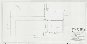 Plot Plan for Garage for William Gardner Montague E-105-2 - Map (Digital Download Copy) Plot Plan for Garage for William Gardner Montague E-105-2 - Map (Digital Download Copy)
