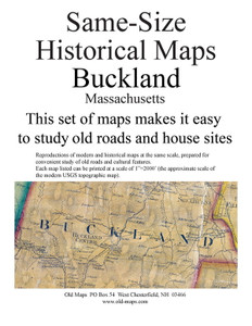 Set of 12 same size Historical Maps - Buckland MA Old Map Set of 12 same size Historical Maps - Buckland MA Old Map