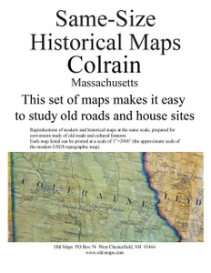 Set of 18 same size Historical Maps - Colrain MA Old Map Set of 18 same size Historical Maps - Colrain MA Old Map