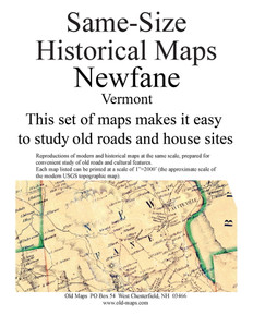 Set of 15 same size Historical Maps - Newfane VT Old Map Set of 15 same size Historical Maps - Newfane VT Old Map