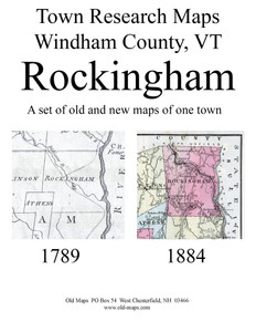Set of 16 Historical and Modern Maps - Rockingham VT Old Map Set of 16 Historical and Modern Maps - Rockingham VT Old Map
