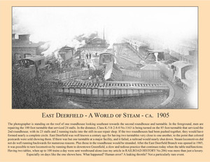 East Deerfield - A World of Steam - ca. 1905 - February 2018 Railroad Calendar Picture