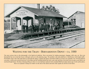 Waiting for the Train - Bernardston Depot - ca. 1880 - May 2018 Railroad Calendar Picture