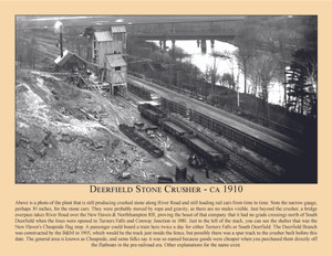 Deerfield Stone Crusher - ca 1910 - November 2020 Railroad Calendar Picture