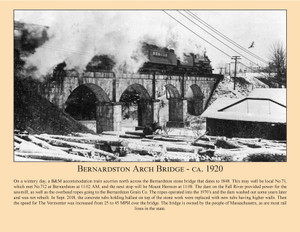 Bernardston Arch Bridge - January 2021 Railroad Calendar Picture