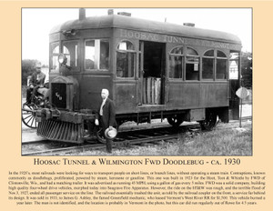 Hoosac Tunnel & Wilmington Fwd Doodlebug - July 2021 Railroad Calendar Picture