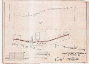 Sidewalk Main St Erving 1061 - Map Reprint