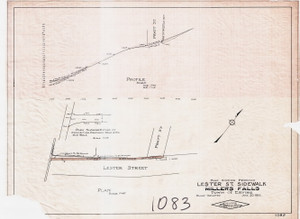 Sidewalk Lester St Millers Falls Erving 1083 - Map Reprint Sidewalk Lester St Millers Falls Erving 1083 - Map Reprint