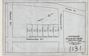 Chas. W. Nims    Plan of Lots Orchard St. Greenfield 1131 - Map Reprint