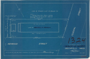 Maude A. Morey - Printing Shop Lot - Land Court Plan Greenfield 1324 - Map Reprint