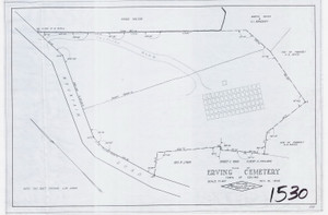 Erving Cemetery - Mountain Road - Town of Erving Erving 1530 - Map Reprint