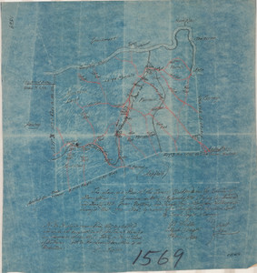 Old Map of Buckland 1794 Blueprint annotated Buckland 1569 - Map Reprint