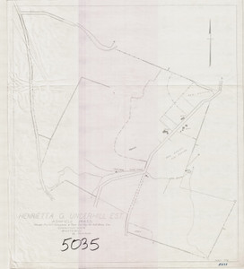 Henriett G. Underhill Est.   270 ac  compass and tape Ashfield 5035 - Map Reprint