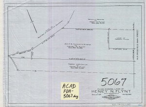 Henry N. Flint, W. side old Dfld. Main St. Deerfield 5067 - Map Reprint
