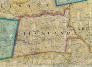 Buckland 1858 - Old Town Map Reprint