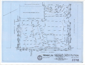 Franklin Savings Institution    Abbott + Fed St Greenfield 5598 - Map Reprint