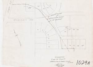 Gfld. Homes Corp. Sewer and Drain Location Greenfield 1029A
- Map Reprint Gfld. Homes Corp. Sewer and Drain Location Greenfield 1029A
- Map Reprint