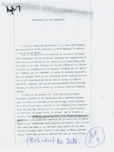 Sketch Showing Convevances of Land by Arlemas and Amalia Williams 5 - Map (Digital Download Copy)
