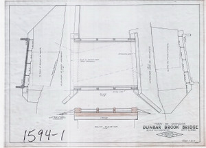 Dunbar Brook Bridge Plans Monroe 1594-1 - Map Reprint