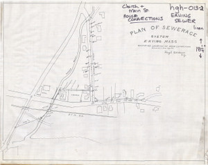 Plan of Sewerage System Erving, Mass 2 - Map (Digital Download Copy)