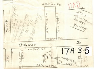 Mrs. Harriet C. Severance small section on Conway Street Greenfield 17A-03-5 - Map Reprint Mrs. Harriet C. Severance small section on Conway Street Greenfield 17A-03-5 - Map Reprint