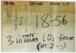 State Highway Erving - Label Only Erving 18-056-01 - Map Reprint