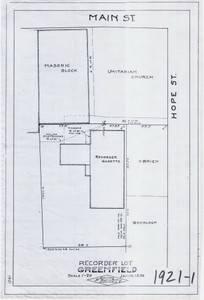 Recorder Co Lot Greenfield 1921-1 - Map Reprint Recorder Co Lot Greenfield 1921-1 - Map Reprint